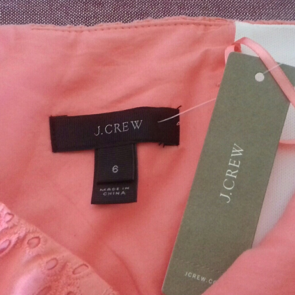 J.  Crew Strapless sheath dress in eyelet, Size 6 - Picture 4 of 6